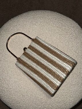 K&G Fashion Woven straw clutch handbag